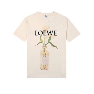 Rare color Loewe T-shirt replica Anagram Brooch print short sleeve loa31475