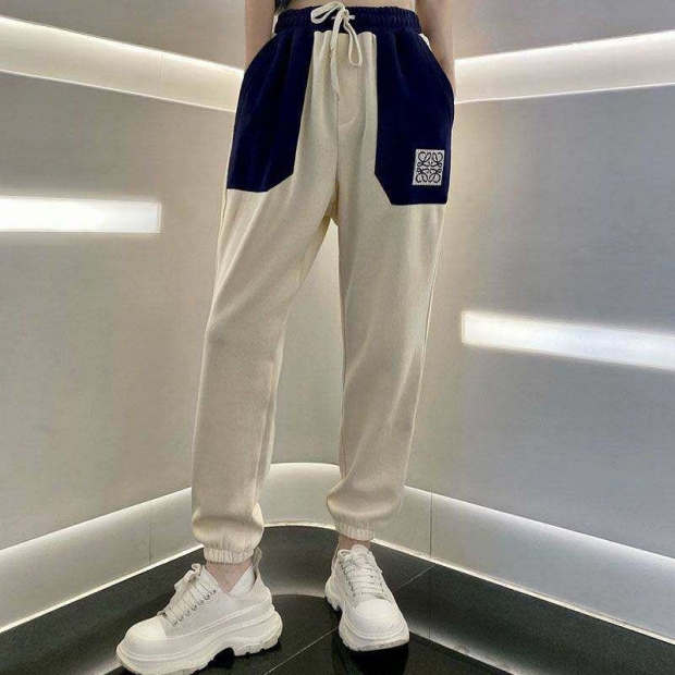 New Spring Items [Loewe] Cotton Snap Denim Pants Replica loa31170