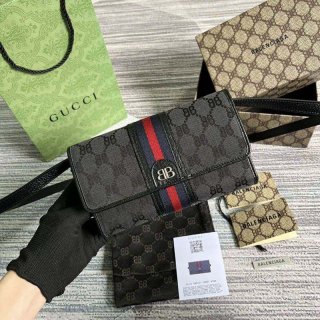 Popular Balenciaga x Gucci collaboration HACKER Continental long wallet guk77803