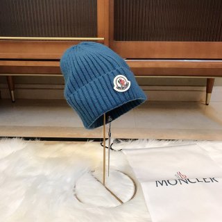 Hard to find Moncler ribbed beanie replica logo patch knit hat moq79894