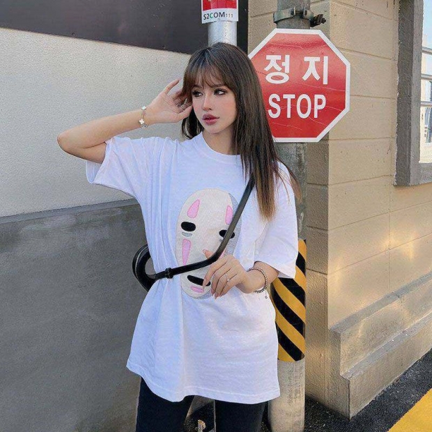 ☆Super popular☆ [Loewe x Studio Ghibli] No-Face crew neck T-shirt fake lol01203