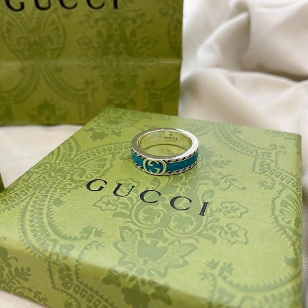 New sale Gucci Interlocking G Turquoise Ring Fake guc39947