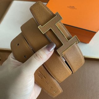 Rare ★ Hermes ★ Silver Ancre H 35mm reversible belt copy erw73413