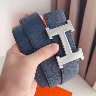 New sale item ★ Hermes ★ Silver Ankle H 38mm reversible belt fake erf90167