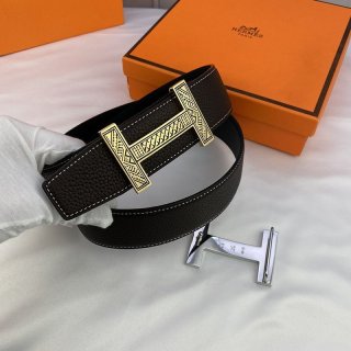 Hard to find Hermes belt buckle H guilloche reversible replica 38mm 2 colors err95779