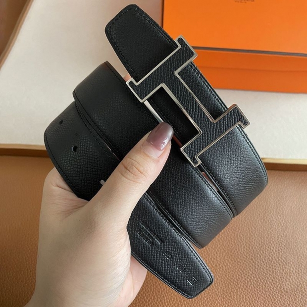 Very popular all over the world? ★ Hermes ★ Silver Ankle H 35mm reversible belt fake eri91588