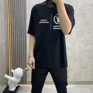 Free shipping Balenciaga copy WFP medium T-shirt black bai24340