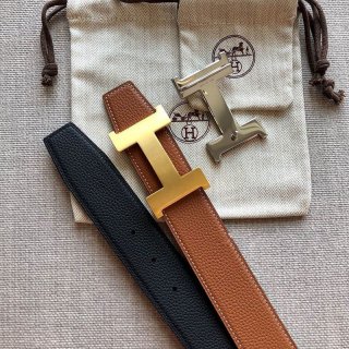 Very popular all over the world? Hermes ☆ Belt buckle H guilloché reversible copy 38mm 2 colors erm78088