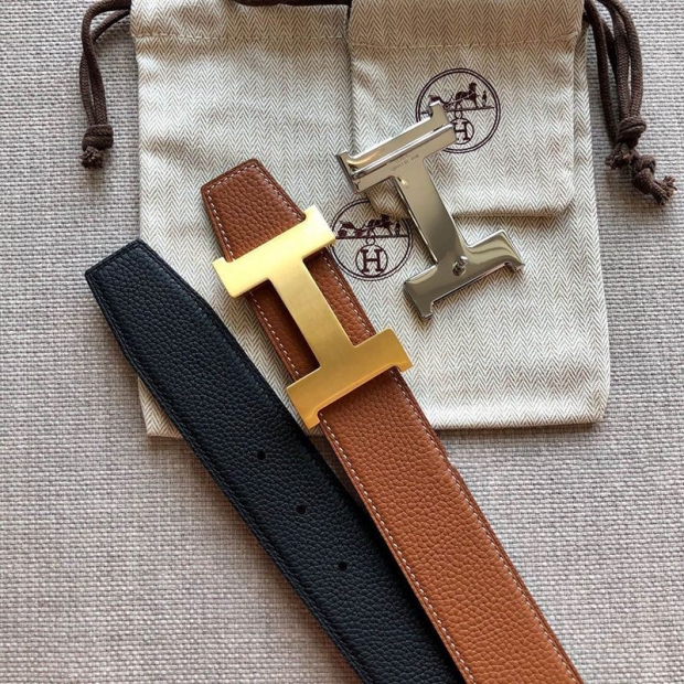 Very popular all over the world? Hermes ☆ Belt buckle H guilloché reversible copy 38mm 2 colors erm78088