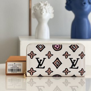 Cute Louis Vuitton Zippy Wallet Replica Long Wallet Monogram White vuc19339