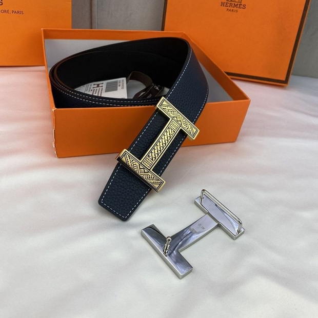 Extremely rare! Hermes belt replica buckle H guilloche reversible copy 38mm 2 colors ere47469