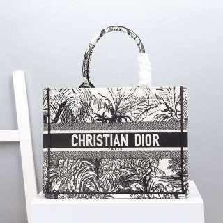 Dior Book Tote not available in Japan Replica Dior Hibiscus Embroidery 2 sizes dei92365