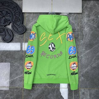 Popular ★ Hard to find Rare! Chrome Hearts Matty Boy Replica Sex Records Hoodie Kug24078
