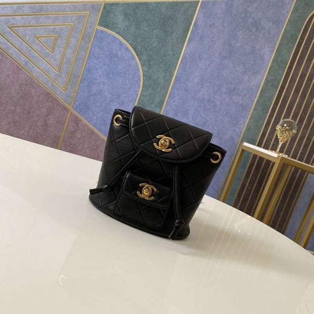 High quality???Replica Chanel Backpack Black shx02633
