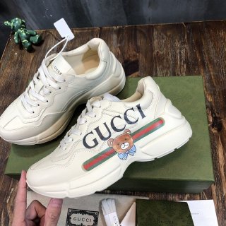 Very popular! Gucci Copyright Children's Logo Leather Sneakers gup24018