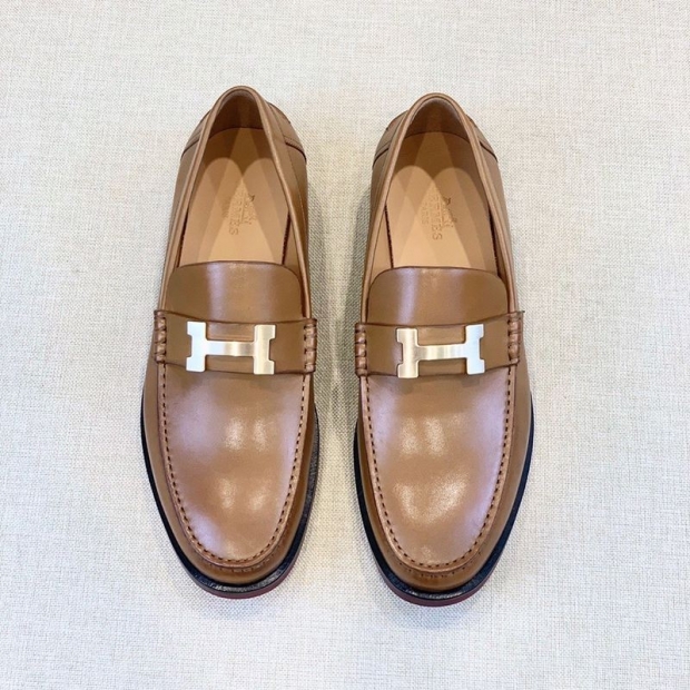 [Popular] Hermes Paris "H" logo loafers replica ery72137