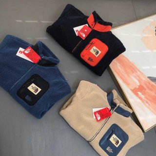 Classic North Face x Gucci Boa Fleece Jacket Replica 3 Colors gul76736