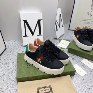 Hard to find replica Gucci Ace women's embroidered platform sneakers gum91788