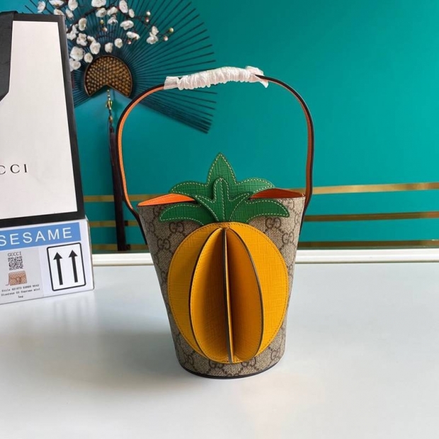Best Price Guaranteed Gucci Children's GG Pineapple Replica Bucket Bag gub07304