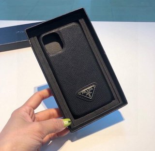 Prada Case Replica Triangle Leather iPhone 12/Pro Case pug22462