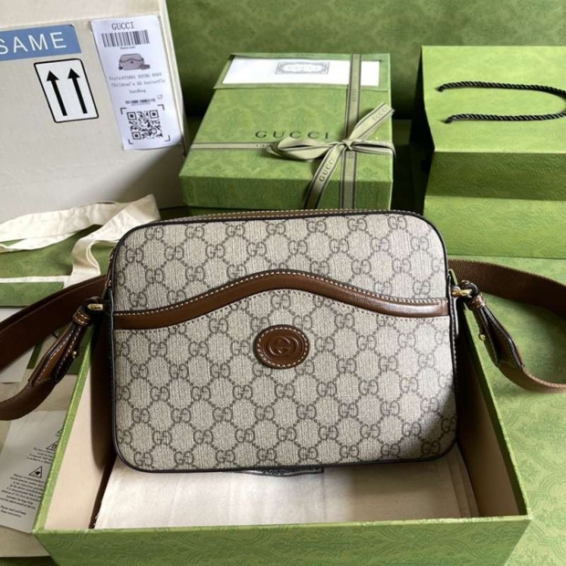 Very popular! Gucci Interlocking G copy messenger bag gud62386