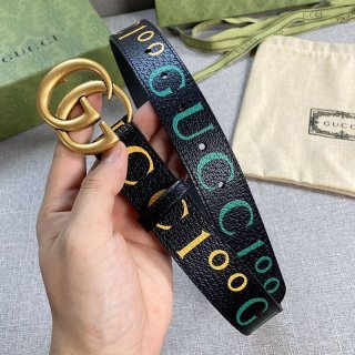 New spring Gucci 100 replica printed GG Marmont leather belt 30mm gut18638