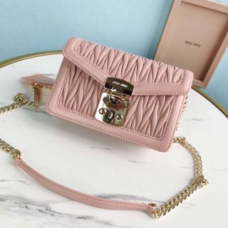 Very popular! Miu Miu Matelasse replica *Mini pouch with strap myv52869