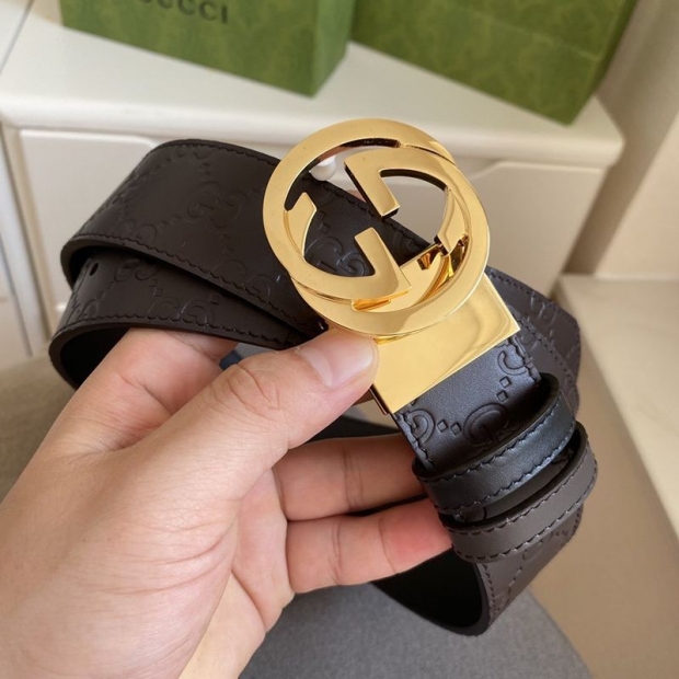 21-22AW Gucci Belt Replica Men's GG Supreme 37mm guw12288