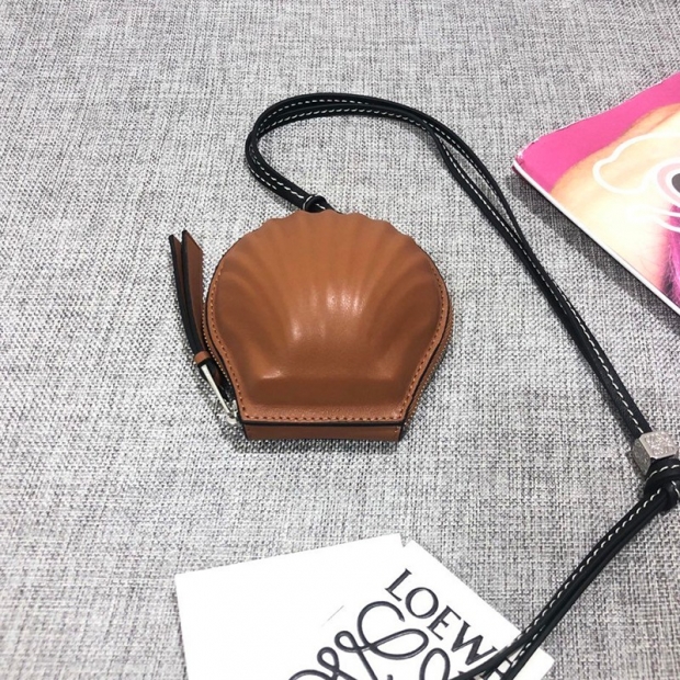 Eye-catching colors Loewe wallet replica shell pouch mini log21856