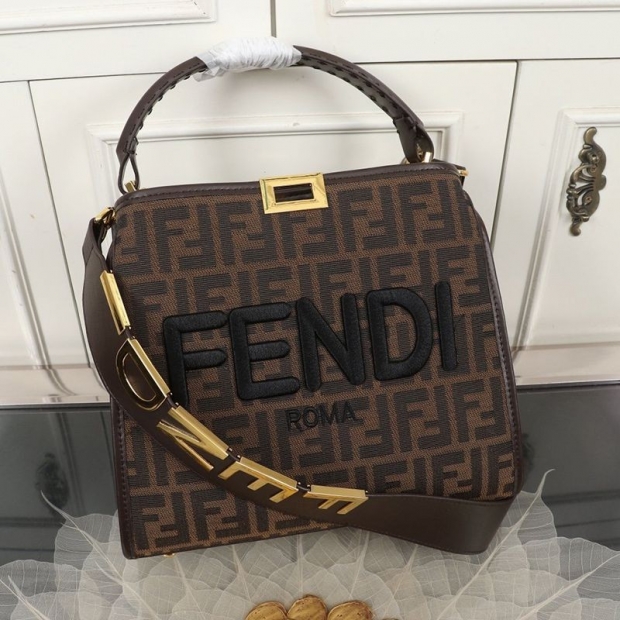 Very popular all over the world? Fendi Peekaboo Iseeu Replica Medium FF Canvas Bag fea43323