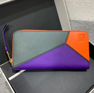 [Not available in Japan] Loewe Wallet Puzzle Replica Round Zip Wallet lov77367
