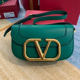 New for Spring: Valentino Shoulder Bag Replica V Logo SUPERVEE Leather Crossbody Bag Vup44975