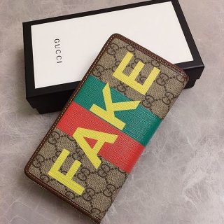 Gucci Print Zip Around Fake Wallet gg210820058