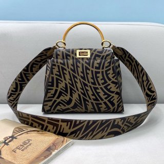 Love at first sight? Fendi Peekaboo replica mini FF leather bag fej98120