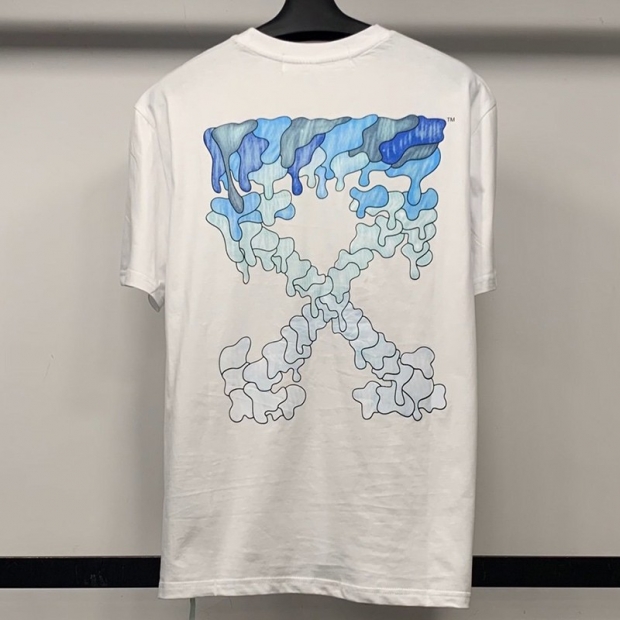 Sold out OFF WHITE T-shirt fake spray Caravaggio slim fit off48995