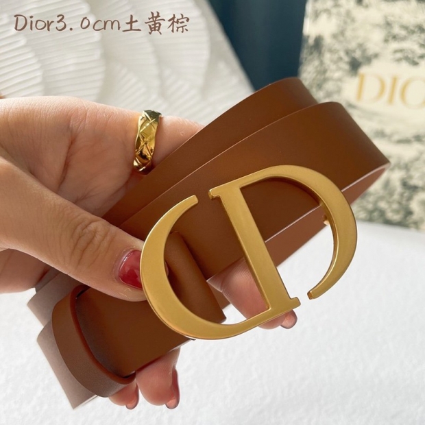 Extremely rare! Dior belt replica saddle 30mm calfskin del01186
