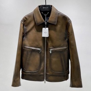 No. 1 in cumulative total sales! Berluti Leather Blouson Riders Jacket beu58653