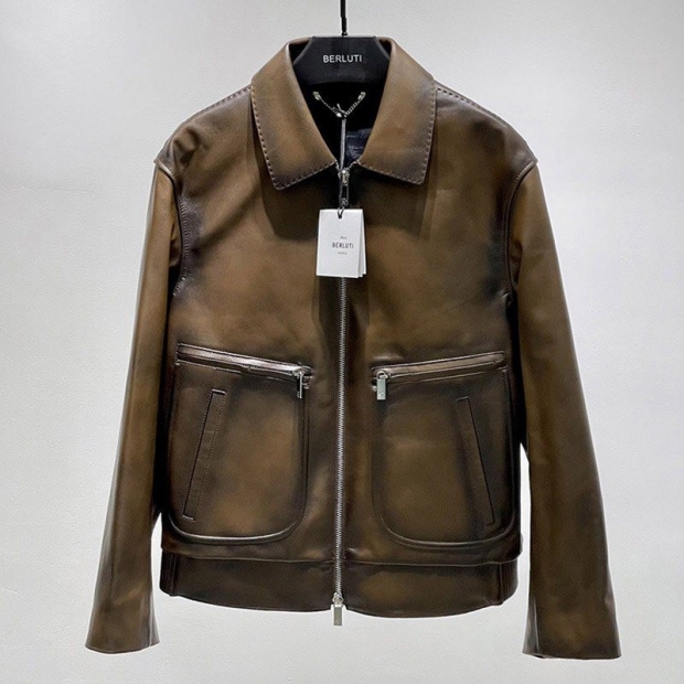 No. 1 in cumulative total sales! Berluti Leather Blouson Riders Jacket beu58653