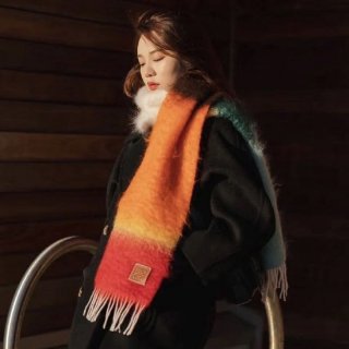 Hard to find Loewe mohair striped scarf replica lop60816