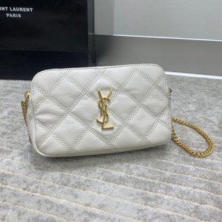 Very popular! Saint Laurent shoulder bag replica Becky double zip pouch lambskin 6089411D3099207