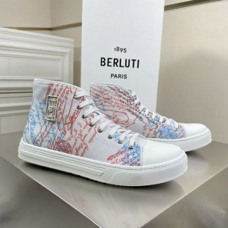 Berluti Sneakers Replica Super Popular ◆ Berluti ◆ ScrittoCanvas High Cut ben57217