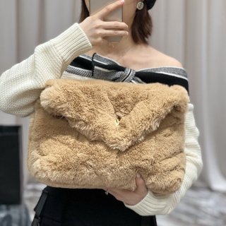 Love at first sight? Replica Saint Laurent shoulder bag Lulu Puffer Small Merino Shearling Saq55373