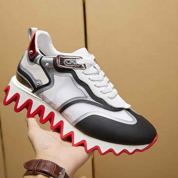 ☆Super popular☆Louboutin copy LOUBISHARK refreshing white ★Sneakers Ruc73299