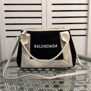 No customs duties Balenciaga Navy Cabas Replica XS Tote Black x Beige bax31066