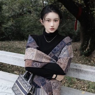☆Super popular☆Loewe Anagram Line Scarf Replica (Wool & Silk & Cashmere) loy46463