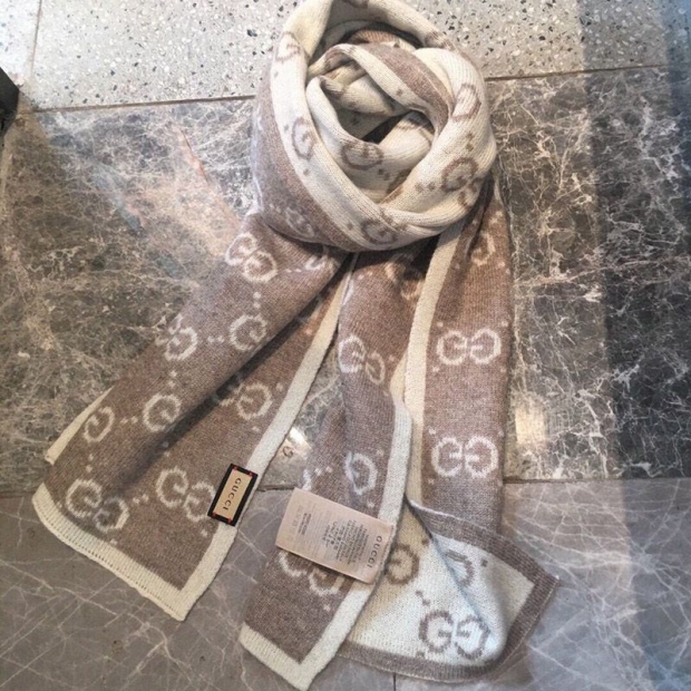 21-22AW Gucci GG Jacquard Wool Scarf guj15245