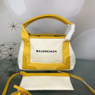New on sale: Balenciaga Navy Cabas replica XS tote, beige x yellow, bav70474