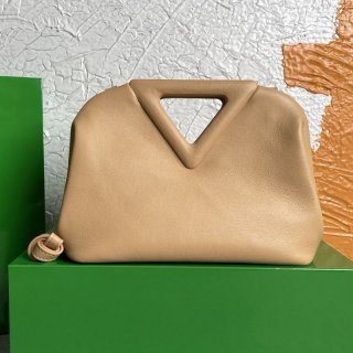 Tracked shipping Bottega Veneta Point Replica Top Handle Small Bag ★ Almond boj60777
