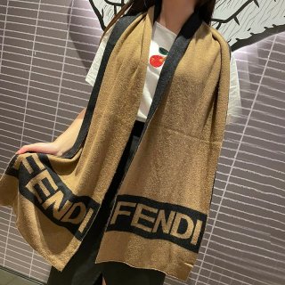 Rare Fendi Scarf Imitation Wool Intarsia Tassel Scarf fei09369