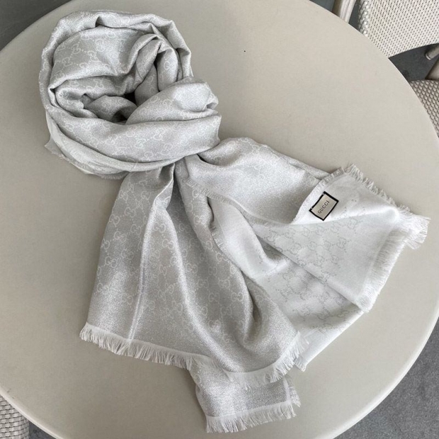 Cute Gucci GG Jacquard Wool Scarf gue12729